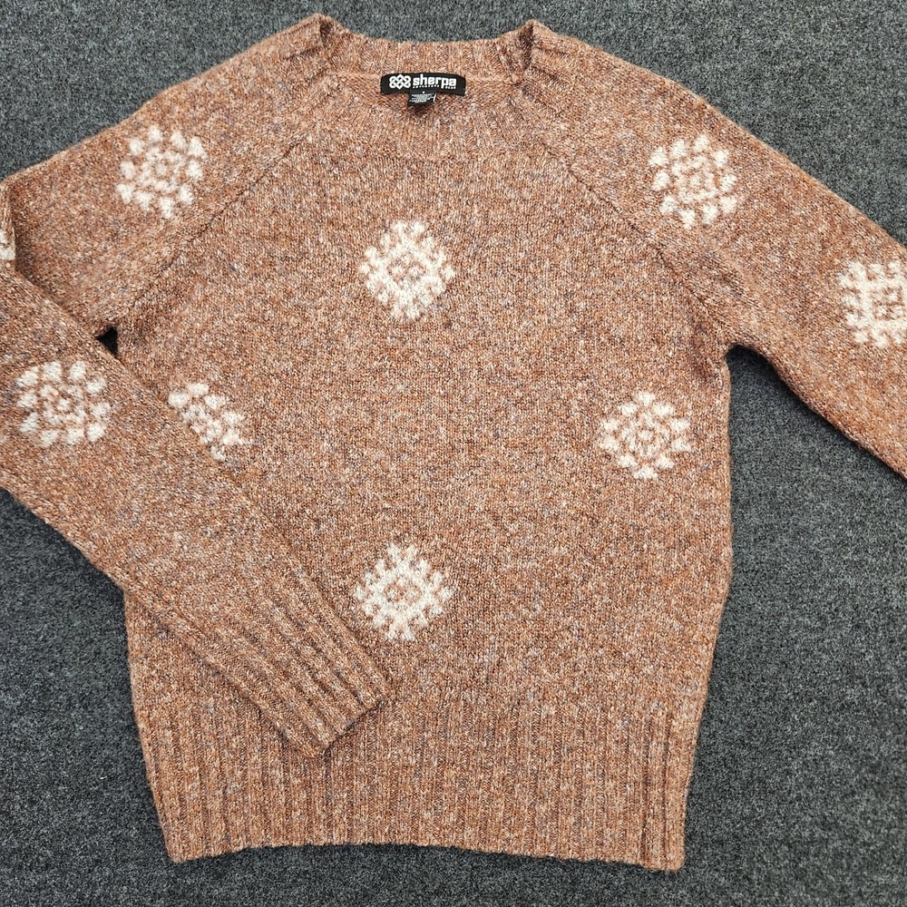 Sherpa Adventure Gear Women's Small Vindo Crew Neck Sweater Jacquard Geometric